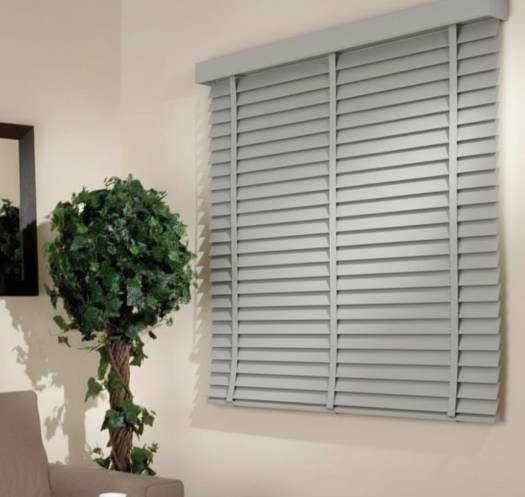 AKILLI MOTORLU AHŞAP JALUZİ, GRİ RENK, 50mm, % 100 orjinal ahşap jaluzi , Uzaktan kontrol, Zaman ayarlı - 1