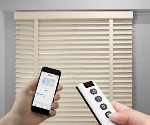 AKILLI MOTORLU AHŞAP JALUZİ, KREM RENK, 50mm, % 100 orjinal ahşap jaluzi , Uzaktan kontrol, Zaman ayarlı - 0