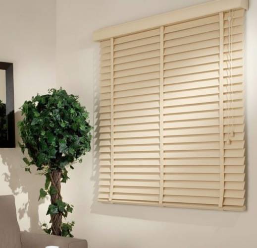 AKILLI MOTORLU AHŞAP JALUZİ, KREM RENK, 50mm, % 100 orjinal ahşap jaluzi , Uzaktan kontrol, Zaman ayarlı - 2