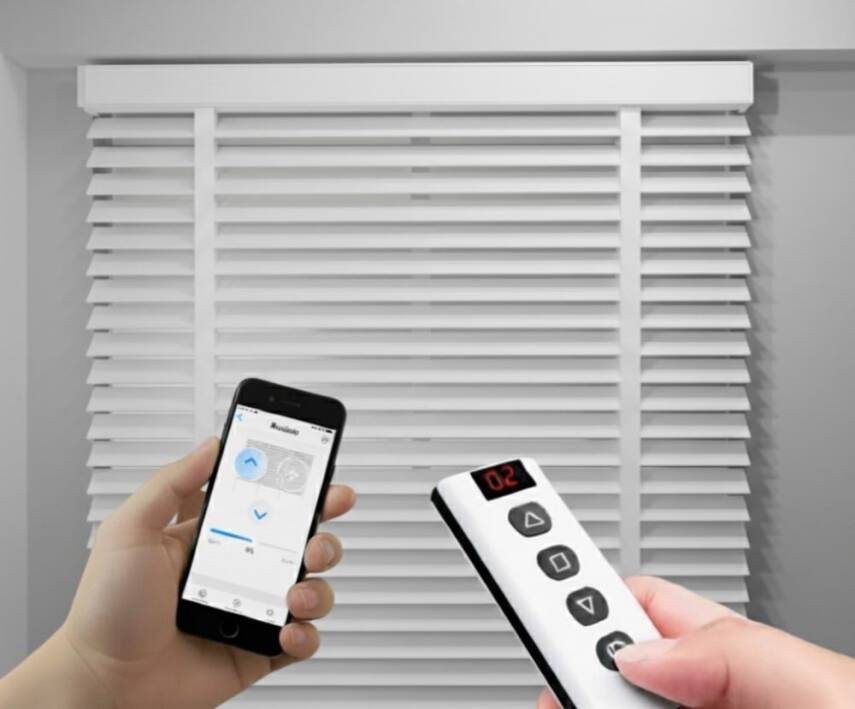 AKILLI MOTORLU AHŞAP JALUZİ, Uzaktan kontrol, Zaman ayarlı, 50mm,  % 100 orjinal ahşap jaluzi - 2