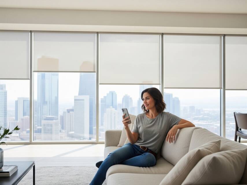 AKILLI MOTORLU STOR PERDE, Uzaktan kontrol, Zaman ayarlı - 5