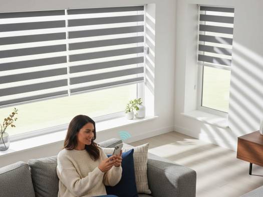 AKILLI MOTORLU ZEBRA PERDE, Uzaktan kontrol, Zaman ayarlı - 11