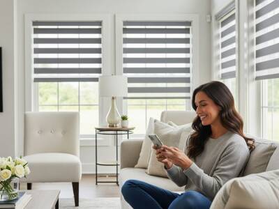 AKILLI MOTORLU ZEBRA PERDE, Uzaktan kontrol, Zaman ayarlı - 8