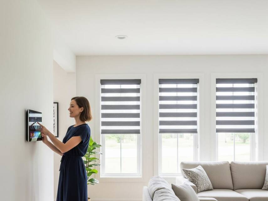 AKILLI MOTORLU ZEBRA PERDE, Uzaktan kontrol, Zaman ayarlı - 11