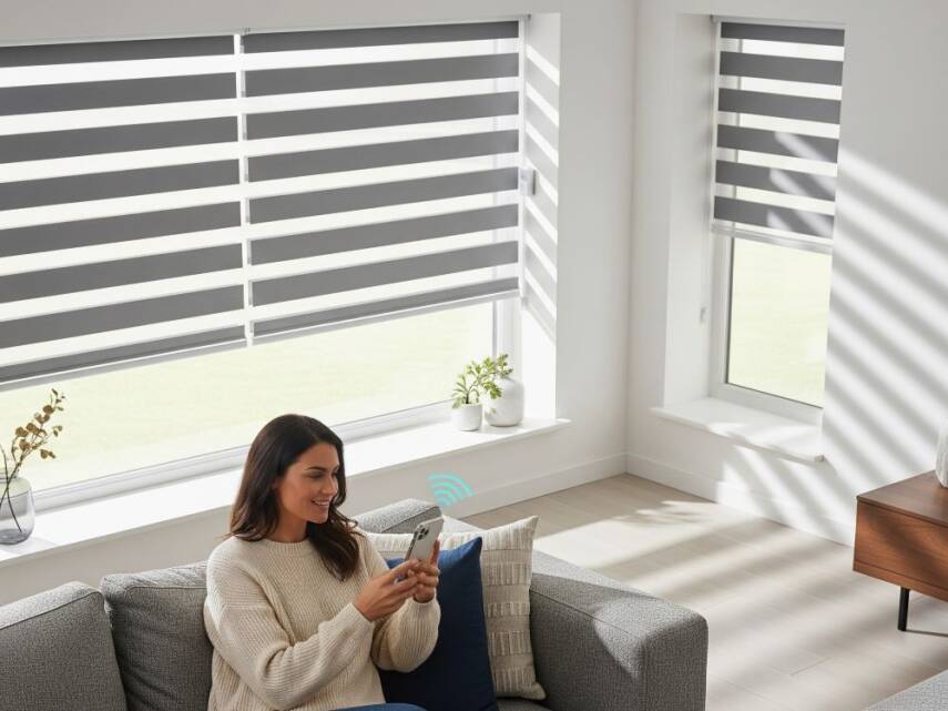 AKILLI MOTORLU ZEBRA PERDE, Uzaktan kontrol, Zaman ayarlı - 12