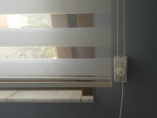 AKILLI PERDE MOTORU RV200, ZAMAN AYARLI, TUYA UYUMLU, SESLİ KONTROL, WİFİ (Stor perde zincire montaj) - 0