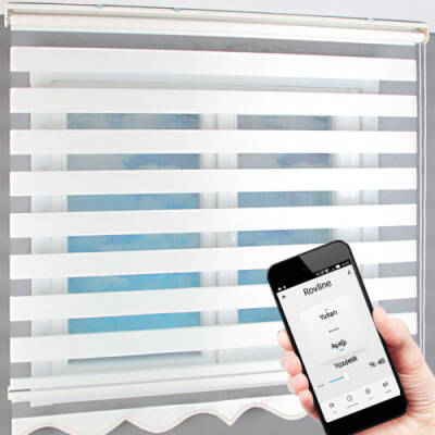 AKILLI PERDE MOTORU RV200, ZAMAN AYARLI, TUYA UYUMLU, SESLİ KONTROL, WİFİ (Stor perde zincire montaj) - 10