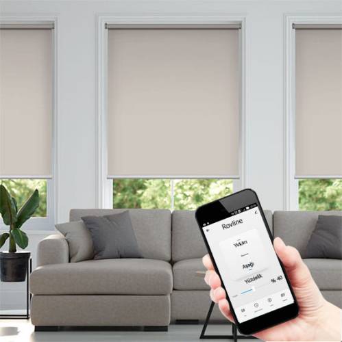 AKILLI PERDE MOTORU RV500, ZAMAN AYARLI, TUYA UYUMLU ,WİFİ, SESLİ KONTROL (Stor perde Kasaya montaj) - 20