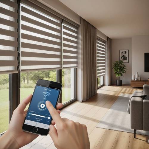 AKILLI PERDE MOTORU RV500, ZAMAN AYARLI, TUYA UYUMLU ,WİFİ, SESLİ KONTROL (Stor perde Kasaya montaj) - 13