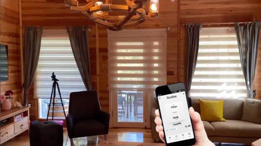 AKILLI PERDE MOTORU RV500, ZAMAN AYARLI, TUYA UYUMLU ,WİFİ, SESLİ KONTROL (Stor perde Kasaya montaj) - 10