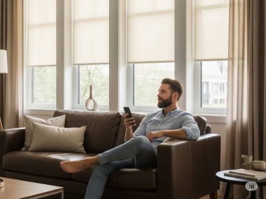 AKILLI PERDE MOTORU RV500, ZAMAN AYARLI, TUYA UYUMLU ,WİFİ, SESLİ KONTROL (Stor perde Kasaya montaj) - 6