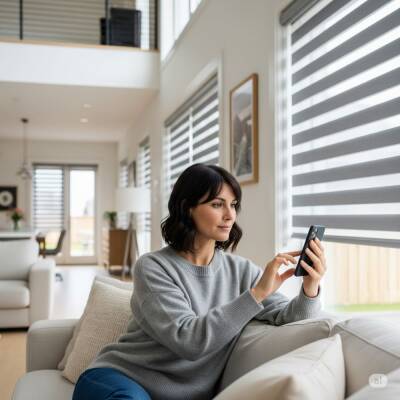 AKILLI PERDE MOTORU RV500, ZAMAN AYARLI, TUYA UYUMLU ,WİFİ, SESLİ KONTROL (Stor perde Kasaya montaj) - 13