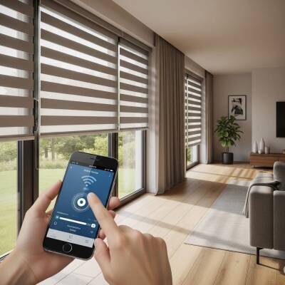 AKILLI PERDE MOTORU RV500, ZAMAN AYARLI, TUYA UYUMLU ,WİFİ, SESLİ KONTROL (Stor perde Kasaya montaj) - 14