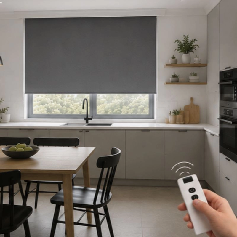 Motorlu Stor Perde,  Kumanda, Telefon Ve Sesle Kontrol,  Wi-Fi+Rf, Füme Renk,
