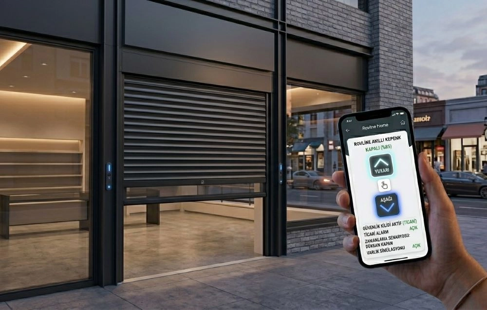 Akıllı Kepenk Panjur Modülü, Wi-Fi +RF, Kumandalı