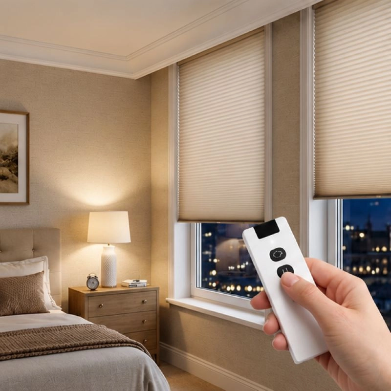 Şarjlı Akıllı Plise-Honeycomb Perde Motoru, Kumandalı, wi-fi+Rf, tuya uyumlu