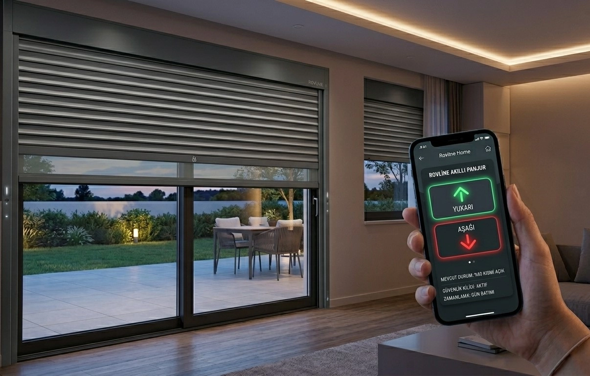 Akıllı Kepenk Panjur Modülü, Wi-Fi +RF, Kumandalı