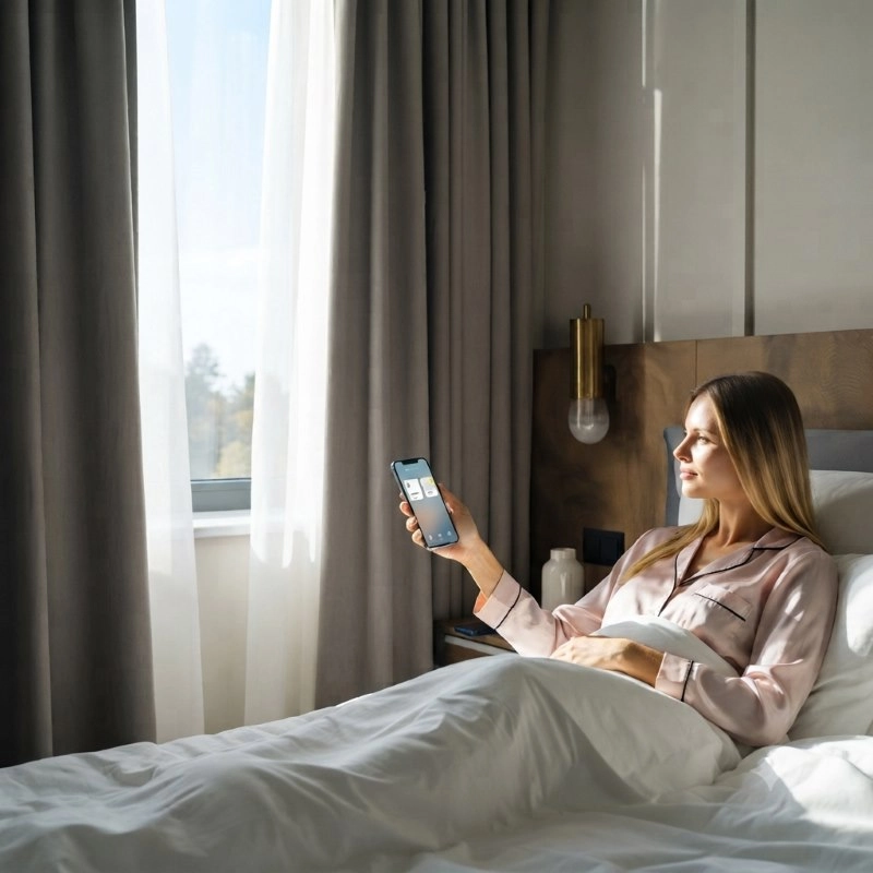 Şarjlı Akıllı Perde Motoru, Kumandalı, wi-fi+Rf, Kornişe Montaj tuya uyumlu
