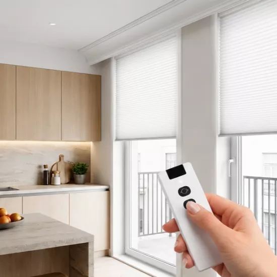 Şarjlı Akıllı Plise-Honeycomb Perde Motoru, Kumandalı, wi-fi+Rf, tuya uyumlu