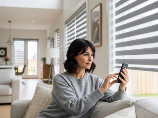 KUMANDALI AKILLI PERDE MOTORU RV500, ZAMAN AYARLI, TUYA UYUMLU ,WİFİ, SESLİ KONTROL (Stor perde Kasaya montaj) - 7