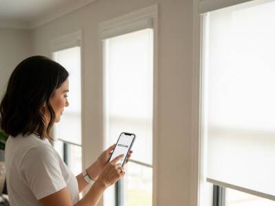 KUMANDALI AKILLI PERDE MOTORU RV500, ZAMAN AYARLI, TUYA UYUMLU ,WİFİ, SESLİ KONTROL (Stor perde Kasaya montaj)  - 7