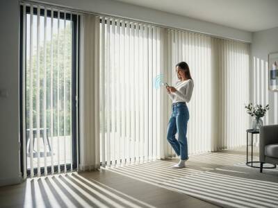 ROVLİNE AKILLI PERDE MOTORU RV400 (Dikey perde zincire montaj) 