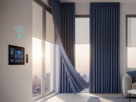 YANA AÇILIR AKILLI PERDE MOTORU RV300, ZAMAN AYARLI, TUYA UYUMLU, SESLİ KONTROL, WİFİ (Yana açılır perdeler için Kornişe montaj) - 5